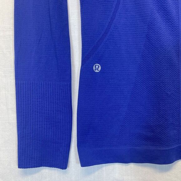 Lululemon Blue Run Dash Half Zip Pullover Long Sleeve Pullover Sweatshirt Size 6 - Picture 7 of 10